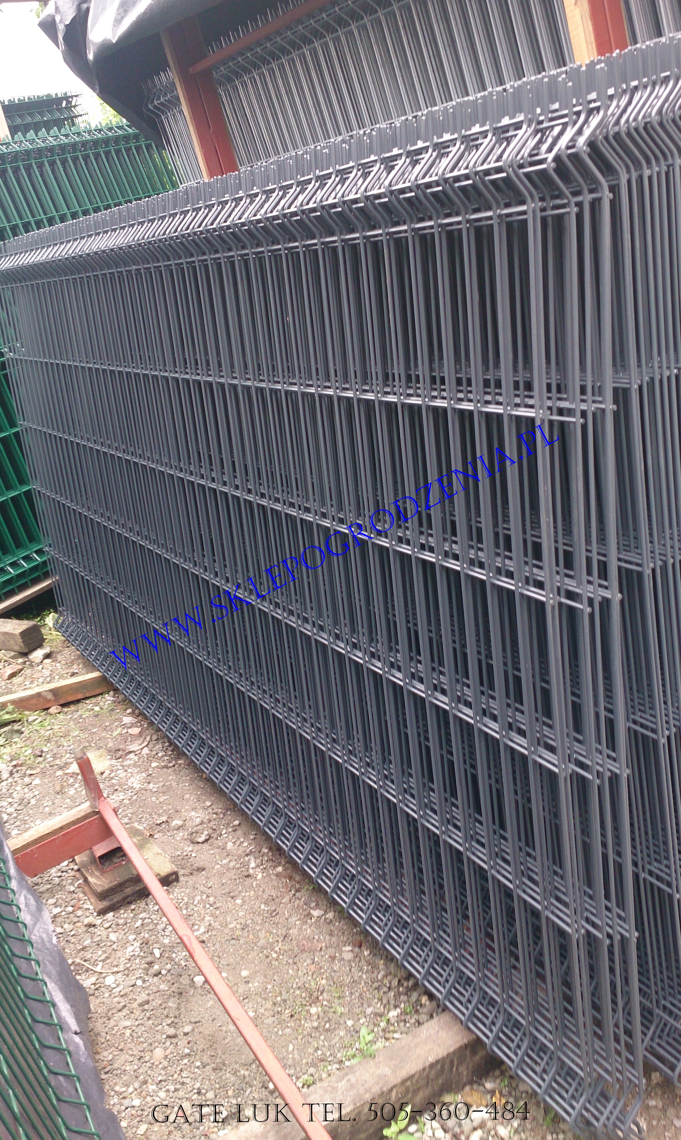 ogrodzenia Bielsko-Biała sklep z ogrodzeniami Ogrodzenia panelowe Panele 3D Kolor 5mm/5mm Panel grafitowy