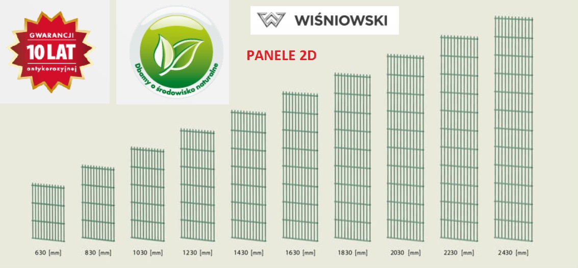 ogrodzenia Bielsko-Biała sklep z ogrodzeniami Ogrodzenia panelowe Panel 2D ocynk Strong Panel ogrodzeniowy 6mm/5mm